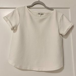 ZARA Trafaluc collection- KnitTextured White T-shirt/ Size M